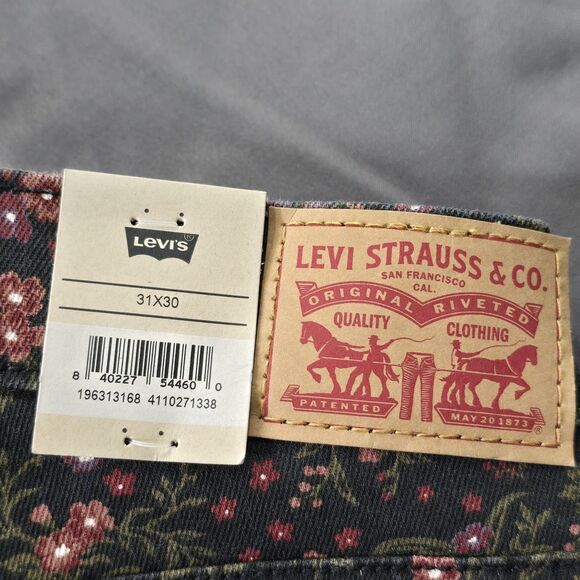Levi's 314 Flowered Shaping Straight Jeans Size 31x30 Women's Mid Rise - Picture 5 of 16
